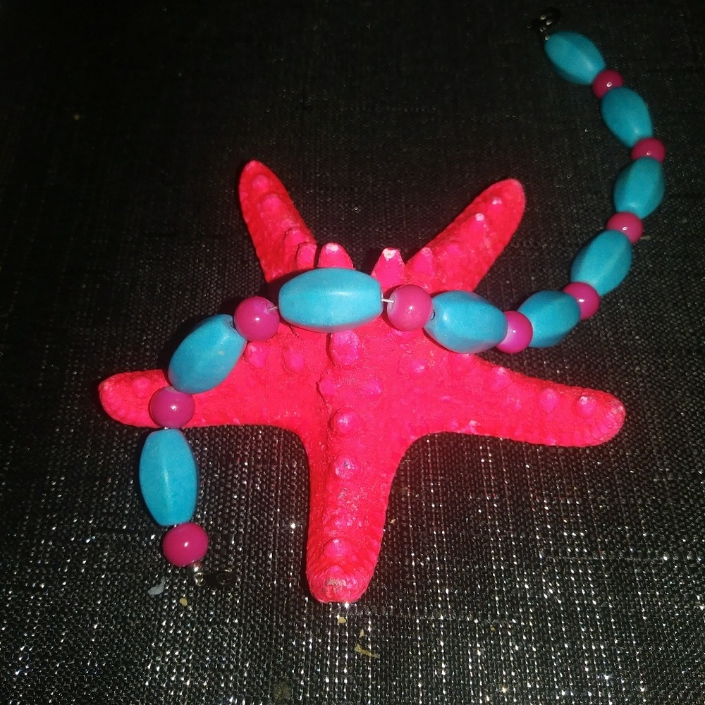 Bracelet 🐚bright pink and turquoise